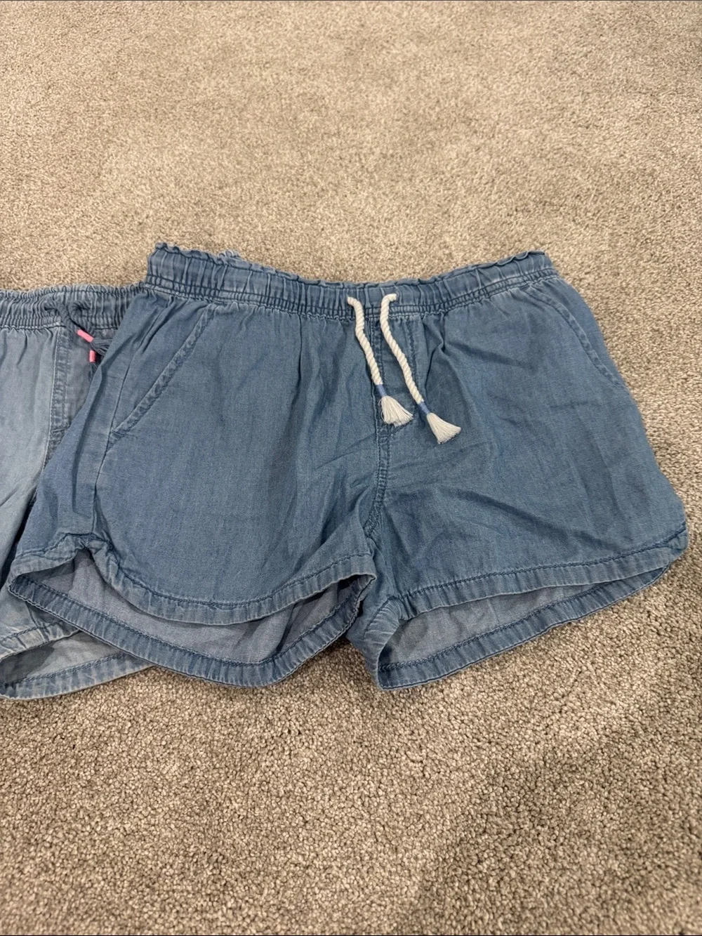 GAP Girls Light Blue Denim & Chambray Shorts Trio